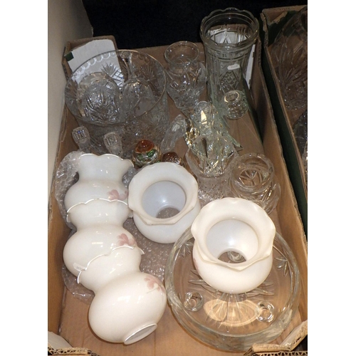 397 - A qty of misc glass wares to inc light shades, cut glass etc (2)