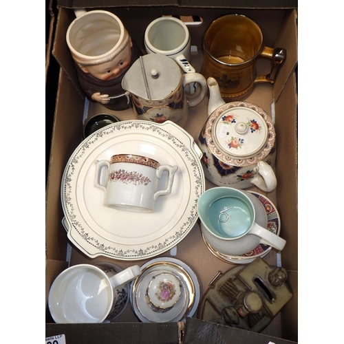 399 - Six boxes of misc ceramics, collectables and books af (6)