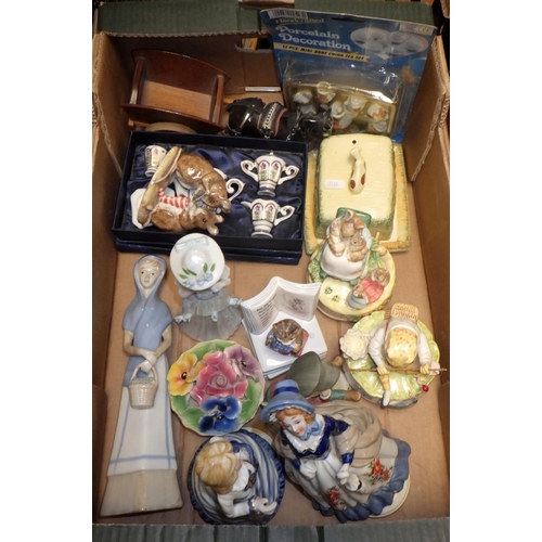 399 - Six boxes of misc ceramics, collectables and books af (6)