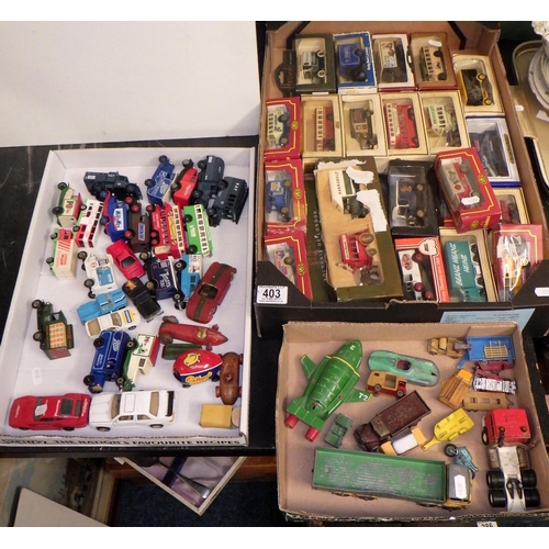 403 - A qty of die cast vehicles, some boxed (3)