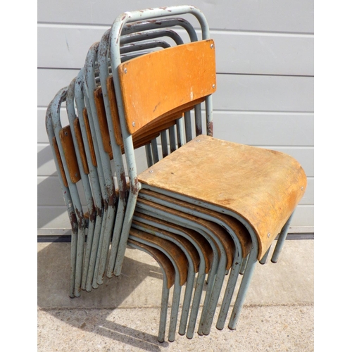 811 - A qty of eight stacking child's chairs