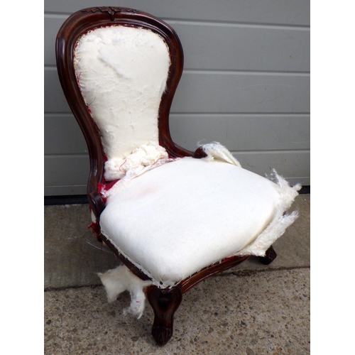 825 - A Victorian style child's chair, upholstery a/f