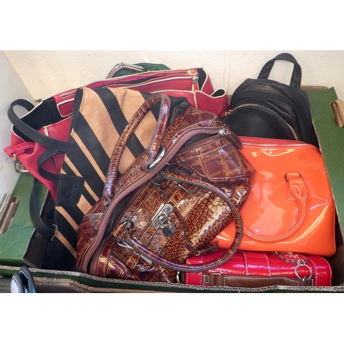 11 - Two boxes of handbags and a scarf (2)