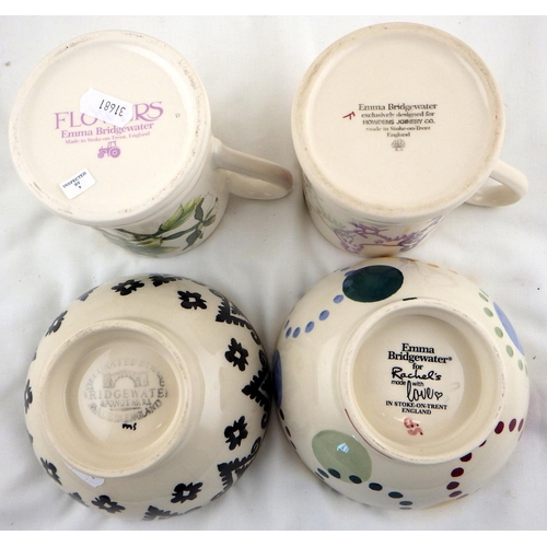 5 - Two Emma Bridgewater bowls and two cups