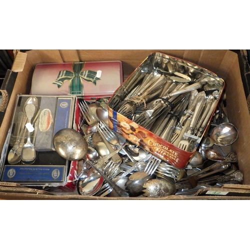 42 - A large quantity of canteens of cutlery including a Solingen metal-cased canteen af (5)