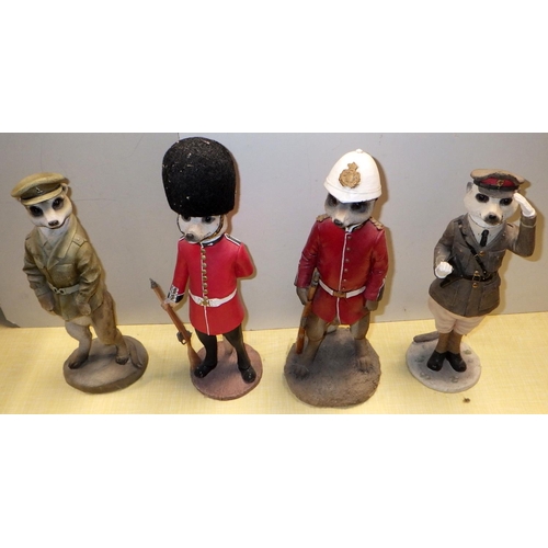 120 - Thirteen costumed meerkat figures from Country Artists, some af (13)