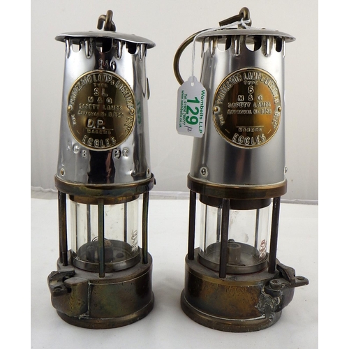 129 - Two Eccles miners' safety lamps, one type 6 and the other type SL (2)