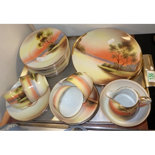 156 - A collection of Wedgwood Jasper ware together with a part Noritake tea set (2)