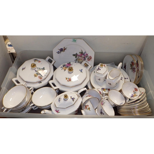 164 - A large qty of Caverswall table ware, some signed