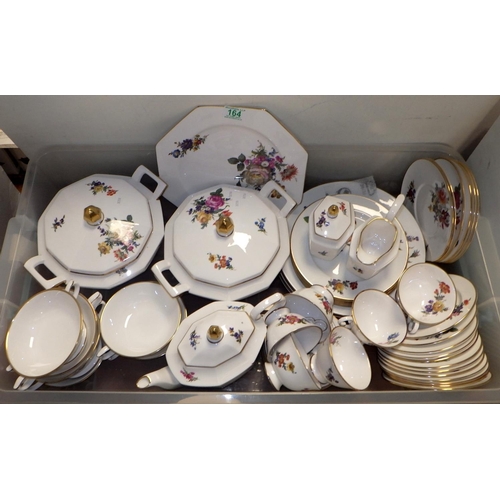 164 - A large qty of Caverswall table ware, some signed