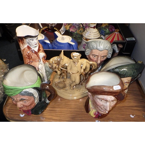 166 - Various Character jugs, decanters together with further misc ceramics (2)