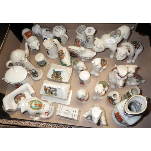 175 - Approx 30 crested china miniatures