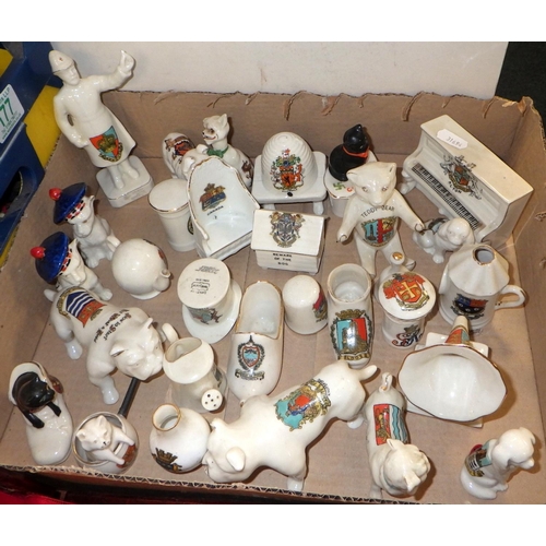 178 - Approx 30 crested china miniatures