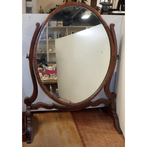 184 - A small rosewood serving tray together with two toilet mirrors and a 19thC writing box AF (4)
Sold o... 