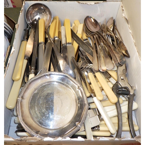 185 - A qty of misc plated cutlery etc
Sold on behalf of the Terry family York (Terry's Chocolates)