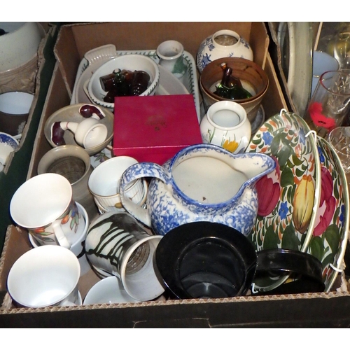 188 - A large qty of misc glass and ceramics to include Midwinter dinner ware etc (5)