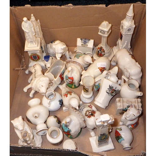 196 - Approx 30 crested china miniatures