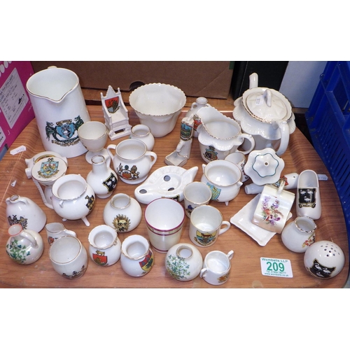 209 - A qty of approx 30pcs of crested china