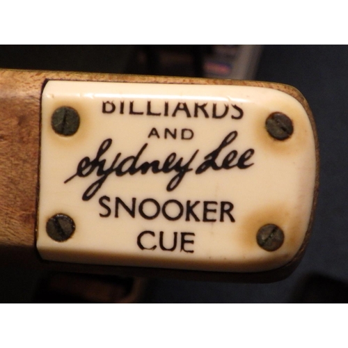 218 - A Mark Williams & Sydney Lee snooker cues