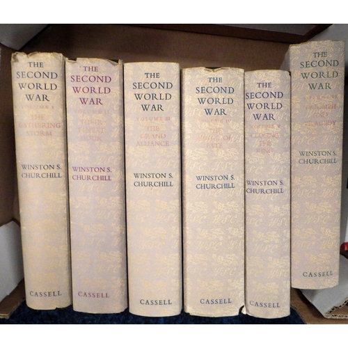 224 - A set of all 6 Volumes of Churchill's 'The Second World War', all first editions with original dust ... 