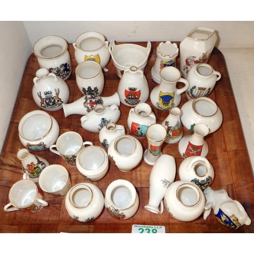 238 - A qty of approx 30pcs of crested china