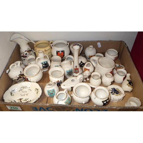 250 - A qty of approx 30pcs of crested china