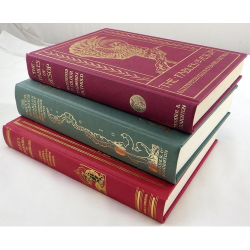 251 - Three Hodder & Stoughton illustrated editions of classic children's fiction: 'The Fables of Aesop' (... 