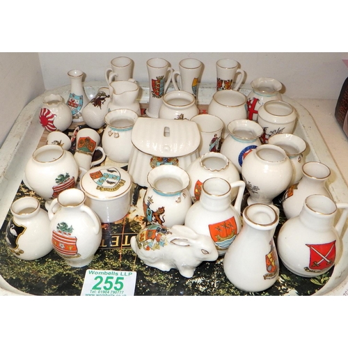 255 - A qty of approx 30pcs of crested china