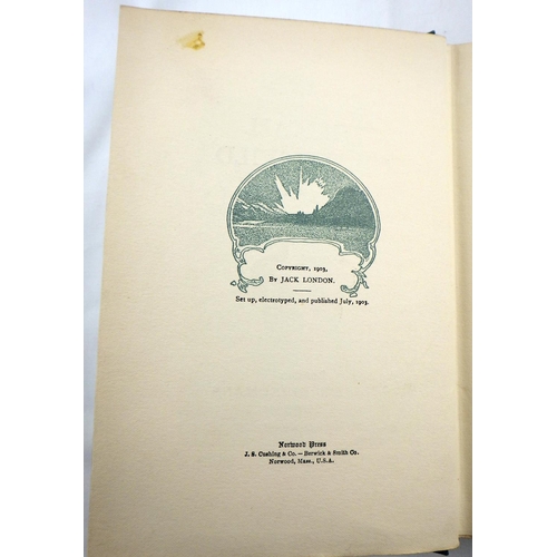 257 - Jack London, 'The Call Of The Wild' (First Edition, First Printing, Heinemann, July 1903). Blue ribb... 