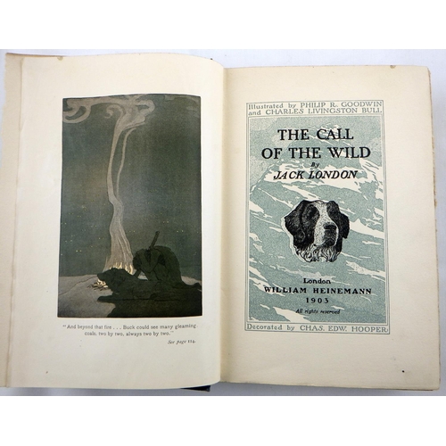 257 - Jack London, 'The Call Of The Wild' (First Edition, First Printing, Heinemann, July 1903). Blue ribb... 