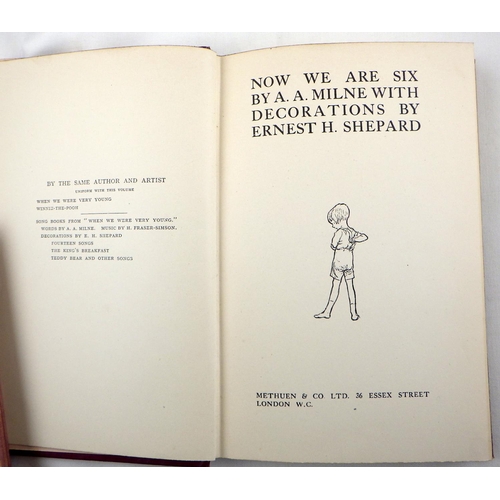 259 - Two AA Milne First Editions: 'Now we are Six' (1927) and 'The House at Pooh Corner' (1928), both lac... 