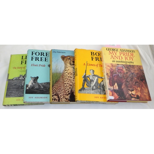 261 - Joy Adamson's 'Born Free' (tenth impression, December 1960) together with First Editions of 'Living ... 