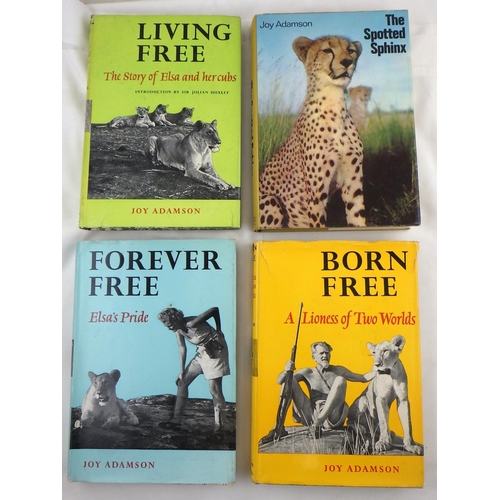 261 - Joy Adamson's 'Born Free' (tenth impression, December 1960) together with First Editions of 'Living ... 