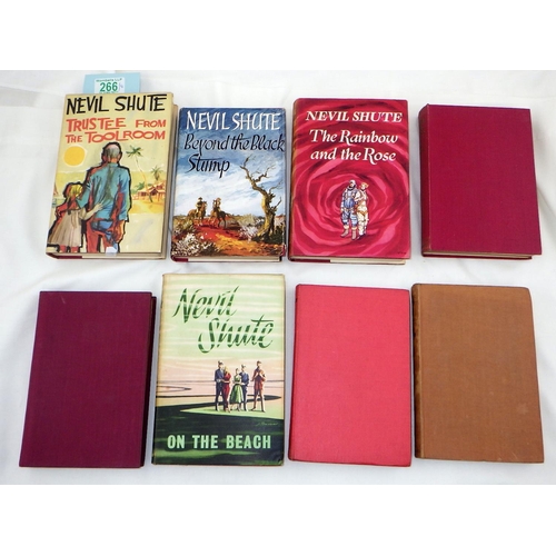 266 - Eight early/First editions of Neville Shute novels. some with foxing (8)
Sold on behalf of the Terry... 