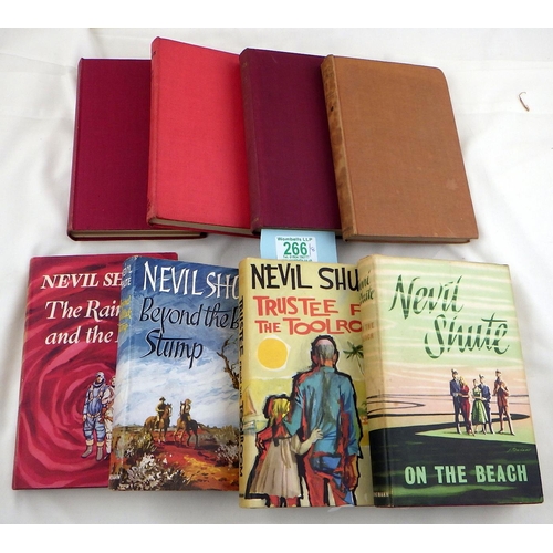 266 - Eight early/First editions of Neville Shute novels. some with foxing (8)
Sold on behalf of the Terry... 