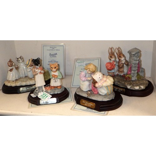 231 - Four Beswick Ware Peter Rabbit figures