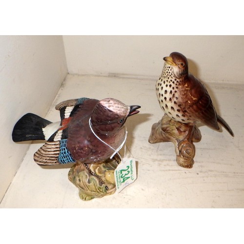 234 - Beswick Jay And Thrush