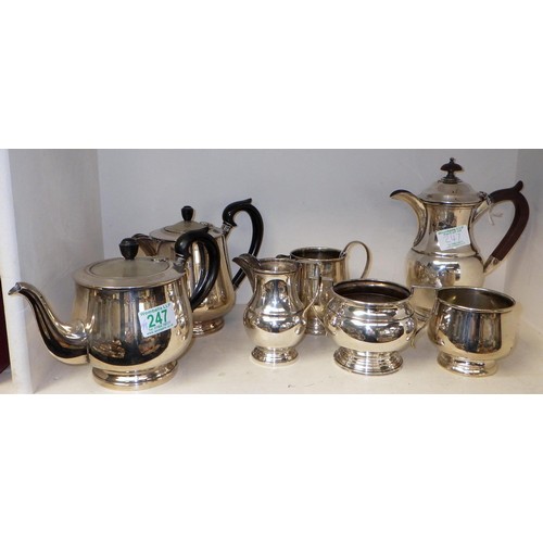 247 - Two silver plated tea sets