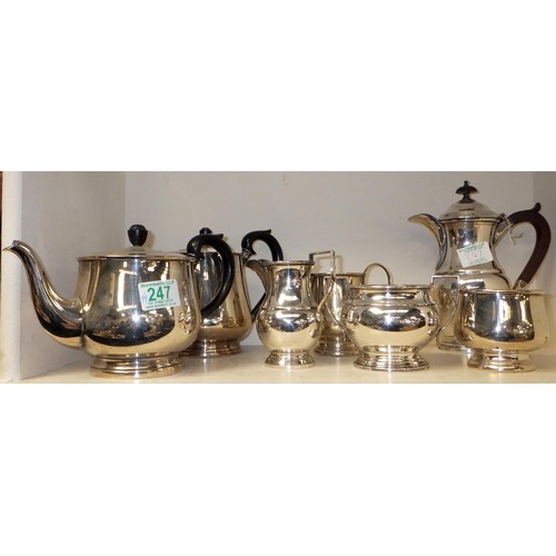 247 - Two silver plated tea sets