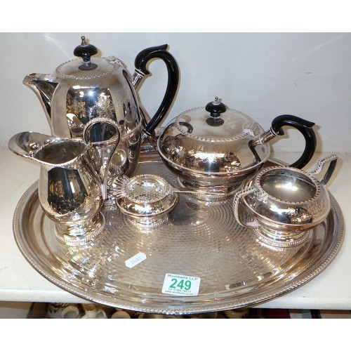 249 - A 6p silver plated tea set