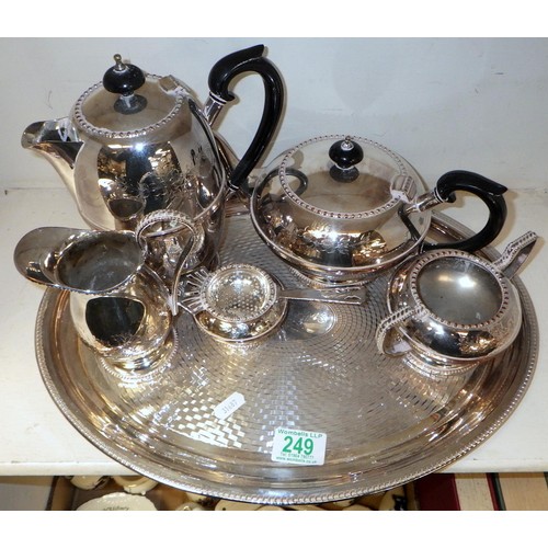 249 - A 6p silver plated tea set