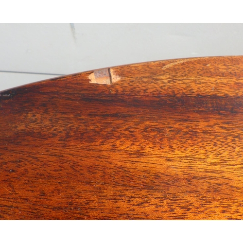 787 - A mahogany oval occasional table with carved masked legs together with three Edwardian inlaid dining... 