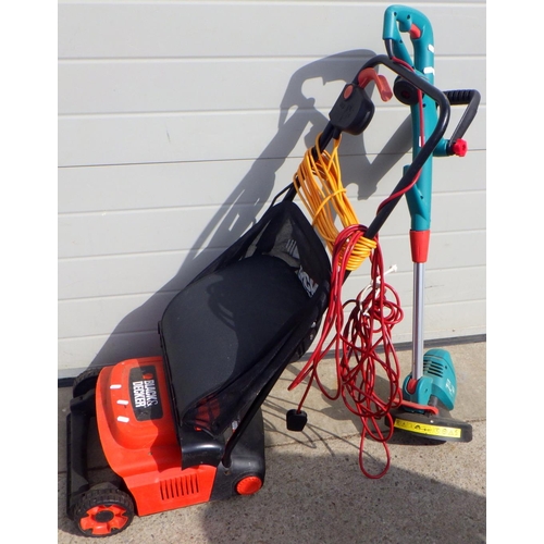 796 - A Black & Decker scarifier together with a Bosch strimmer (2)