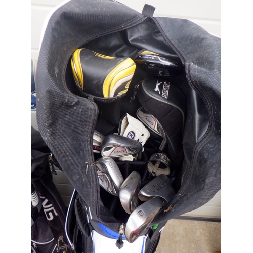 800 - A large qty of various golf clubs and accessories