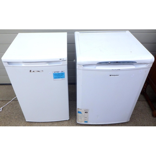 801 - LEC & Hotpoint undercounter freezers (2)