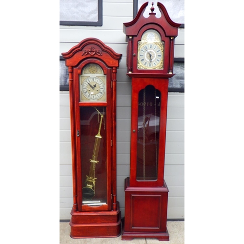 829 - Two modern Tempus Fugit longcase clocks