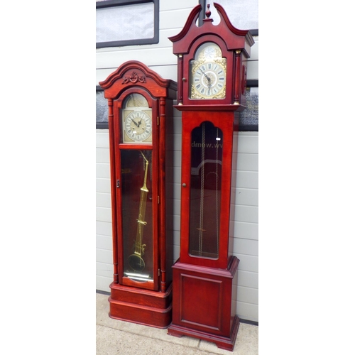 829 - Two modern Tempus Fugit longcase clocks