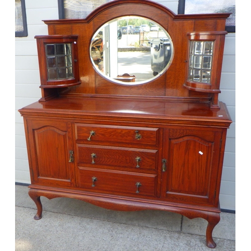 857 - An Edwardian mirror back sideboard 143cm wide