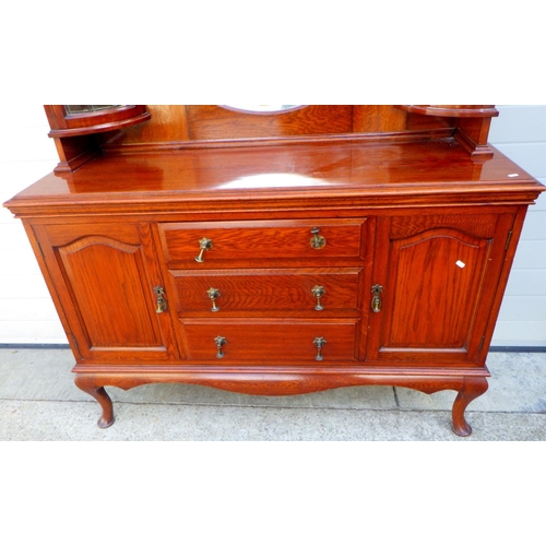 857 - An Edwardian mirror back sideboard 143cm wide