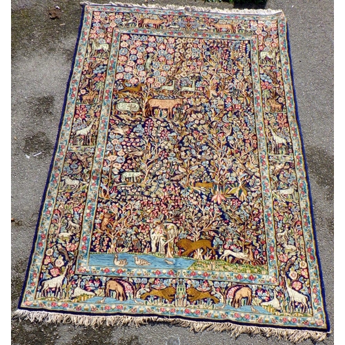 894 - A tree of  life rug, 260cm x 150cm (a/f)
Sold on behalf of the Terry family York (Terry's Chocolates... 